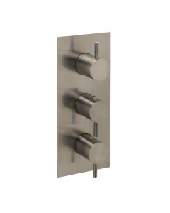 VOS 3 Lever 3 Way Vertical Shower Valve Brushed Black