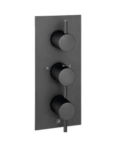 VOS 3 Lever 3 Way Vertical Shower Valve Matt Black