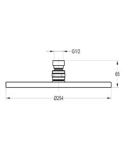 Levo Round 3-Way Shower & Bath Overflow Filler Kit Brushed Nickel
