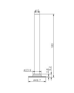 JTP Radiator Pipe and Flanges Brushed Brass