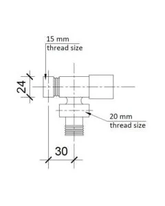 JTP Square Straight Radiator Valves Chrome 