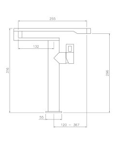 Abode Axial Pot filler Stainless Steel AT2078