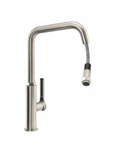 Hex Single Lever Pull Out Sink Mixer Brushed Nickel