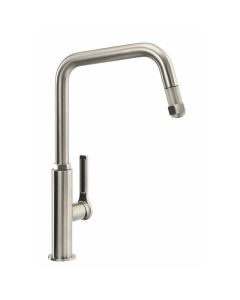 Hex Single Lever Pull Out Sink Mixer Brushed Nickel