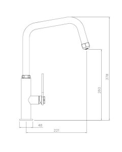 Hex Single Lever Sink Mixer Antique Brass