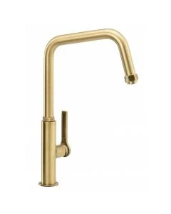 Hex Single Lever Sink Mixer Antique Brass