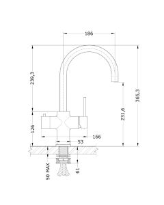 Acquapuro Verona 3-1 Instant Hot Water Tap Chrome