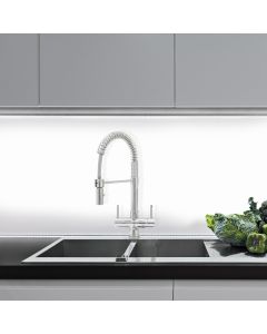 Milano 2 Lever Mixer And Cold Filter Tap Chrome