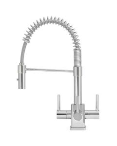 Milano SQ 3 Lever Mixer Cold Filter Tap Chrome