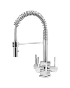 Milano SQ 3 Lever Mixer Cold Filter Tap Chrome