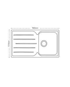 Carron Phoenix Adelphi 100 1 Bowl Inset Sink Stainless Steel