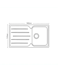Carron Phoenix Adelphi 100 1 Bowl Inset Sink Stainless Steel