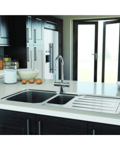 Carron Phoenix Adelphi 150 1.5 Bowl Inset Sink Stainless Steel