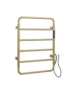 Aero 640 Electric Towel Rail Brushed Brass