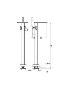 Annecy Floor Standing Bath Shower Mixer