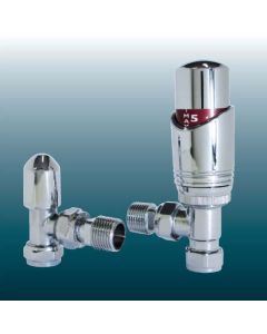 Angled Thermostatic Rad Valves Set