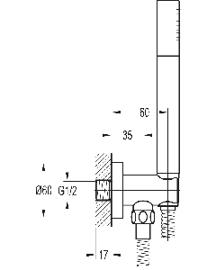 Annecy Shower Set with Shower Bracket Outlet, Hand Shower and Hose