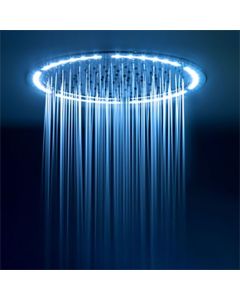 Aqualisa 365mm Square Flush Fit LED Metal Head