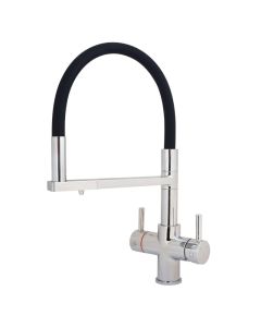 Aquila 4in1 Cold Filter and Kettle Tap Chrome/Black