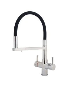 Aquila 4in1 Cold Filter and Kettle Tap Chrome/Black