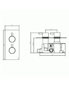 Arco 2 Knob 2 Way Concealed Pack