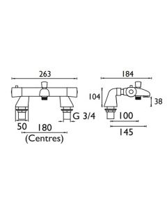 Artisan Thermostatic Bath Shower Mixer