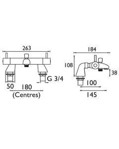 Artisan Thermostatic Lever Bath Shower Mixer