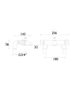 Artisan Thermostatic Bath Shower Mixer