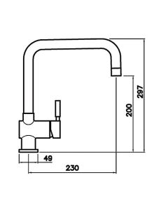 Propus Stainless Steel Monobloc Kitchen Mixer Tap 