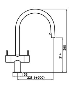 Hesta Twin Lever Sink Mixer Chrome