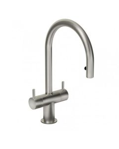 Hesta Twin Lever Sink Mixer Brushed Nickel