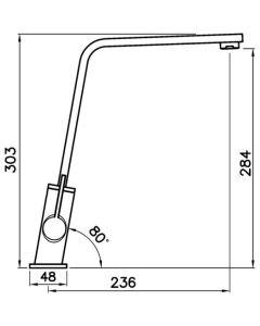 Linear Flair Twin Lever Kitchen Mixer Chrome