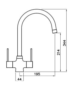 Nexa Monobloc Sink Mixer Chrome