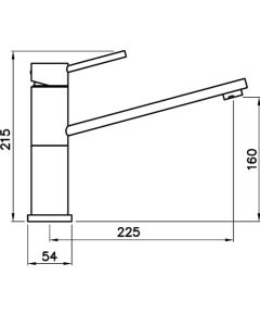 Specto Monobloc Sink Mixer Chrome
