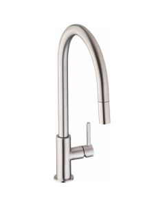Althia Monobloc Sink Mixer with Pull Out Spray Brushed Nickel