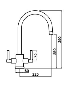 Atlas Mono Sink Mixer Chrome