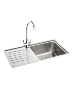Carron Phoenix Atoll 90 1 Bowl LHD Inset Sink Stainless Steel