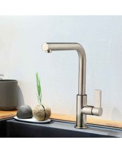 Auriga Single Lever Monobloc with 'L' Swivel Spout Brushed Nickel CW00114BN