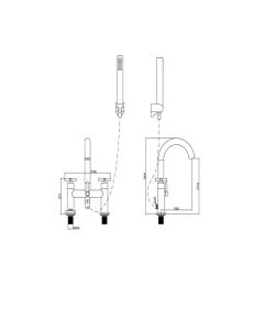 AVANT BATH SHOWER MIXER & KIT CHROME