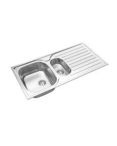 Ava 1.5 Bowl and Drainer Stainless Steel