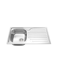 Ava Single Bowl and Drainer Stainless Steel