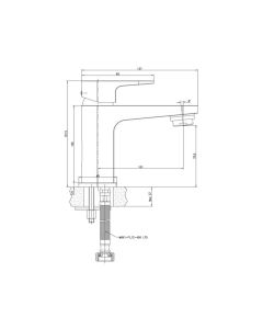 Base Single Lever Mini Basin Mixer Chrome
