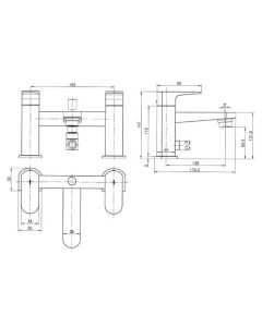 Base Bath Shower Mixer Chrome