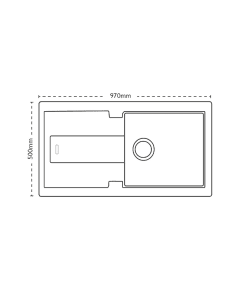 Carron Phoenix Bali 105 1 Bowl Inset Sink Polar White
