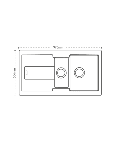 Carron Phoenix Bali 150 1.5 Bowl Inset Sink Polar White