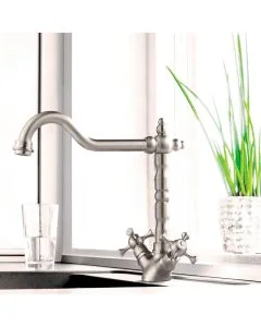 Baroc Crosshead Mixer Brushed Nickel