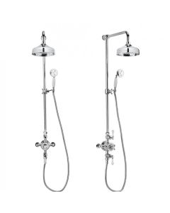 Belgravia Shower with 200mm Head and Handset on Slider Bracket 