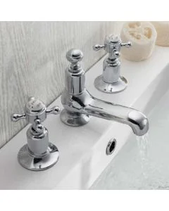 Belgravia Crosshead 3 Hole Basin Mixer