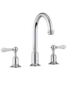 Crosswater Belgravia Lever 3 Hole Basin Set with Pop Up Waste