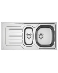 Bolero 1.5 Bowl Inset Kitchen Sink & Chrome Vitro Tap